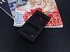 Vodafone Smart 7 Style Gizli Mknatsl Pencereli Siyah Deri Klf - Resim: 1