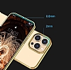 Eiroo Pixel iPhone 13 Pro Max Silver Rubber Klf - Resim: 5