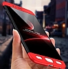 Zore GKK Ays OnePlus 5 360 Derece Koruma Siyah-Krmz Rubber Klf - Resim: 4