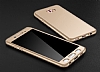 Eiroo Protect Fit Samsung Galaxy C7 Pro 360 Derece Koruma Gold Rubber Klf - Resim: 5