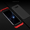 Zore GKK Ays Samsung Galaxy Note 8 360 Derece Koruma Siyah-Krmz Rubber Klf - Resim: 2