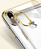 Eiroo Radiant iPhone X / XS Silver Kenarl effaf Rubber Klf - Resim: 5