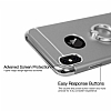Eiroo Ring Fit iPhone X / XS Selfie Yzkl Silver Rubber Klf - Resim: 3