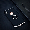 Eiroo Ring Fit iPhone X / XS Selfie Yzkl Krmz Rubber Klf - Resim: 1