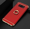 Eiroo Ring Fit Samsung Galaxy S8 Plus Selfie Yzkl Krmz Rubber Klf - Resim: 1