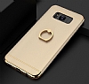 Eiroo Ring Fit Samsung Galaxy S8 Selfie Yzkl Gold Rubber Klf - Resim: 1
