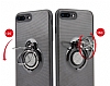 Eiroo Ring Flug iPhone 7 Plus / 8 Plus Selfie Yzkl Mavi Rubber Klf - Resim: 3