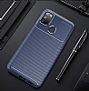 Eiroo Rugged Carbon Samsung Galaxy M30S Lacivert Silikon Klf - Resim: 5