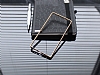 Eiroo Samsung Galaxy A3 Gold izgili Round Metal Bumper ereve Gold Klf - Resim: 1