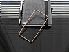 Eiroo Samsung Galaxy A5 2016 Gold izgili Round Metal Bumper ereve Gold Klf - Resim: 1