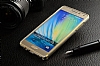 Eiroo Samsung Galaxy A5 Metal Kenarl Beyaz Deri Klf - Resim: 3