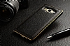 Eiroo Samsung Galaxy A5 Metal Kenarl Siyah Deri Klf - Resim: 3