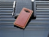Eiroo Samsung Galaxy A7 Metal Kenarl Gold Deri Klf - Resim: 7