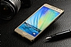 Eiroo Samsung Galaxy A7 Metal Kenarl Siyah Deri Klf - Resim: 1