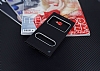 Samsung Galaxy C7 SM-C7000 Gizli Mknatsl ift ereveli Siyah Deri Klf - Resim: 1