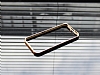 Eiroo Samsung Galaxy E5 Gold izgili Round Metal Bumper ereve Gold Klf - Resim: 2