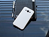 Eiroo Samsung Galaxy E5 Metal Kenarl Beyaz Rubber Klf - Resim: 1