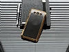 Eiroo Samsung Galaxy E7 Gold Metal Kenarl Siyah Rubber Klf - Resim: 1