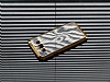 Eiroo Samsung Galaxy E7 Gold Metal Kenarl Siyah Rubber Klf - Resim: 2
