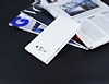 Samsung Galaxy E7 Gizli Mknatsl Beyaz Deri Klf - Resim: 2