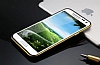 Eiroo Samsung Galaxy E7 Metal Kenarl Siyah Rubber Klf - Resim: 3