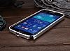 Eiroo Samsung Galaxy Grand 2 Silver Metal Bumper ereve Klf - Resim: 2