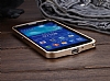 Eiroo Samsung Galaxy Grand 2 Gold Metal Bumper ereve Klf - Resim: 1
