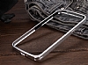 Eiroo Samsung Galaxy Grand 2 Silver Metal Bumper ereve Klf - Resim: 6