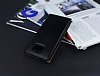 Samsung Galaxy S6 Edge Plus Gizli Mknatsl ift Pencereli Siyah Deri Klf - Resim: 1