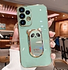 Eiroo Samsung Galaxy J7/ J7 Core Baby Panda Standl Yeil Silikon Klf - Resim: 7