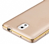 Eiroo Samsung Galaxy Note 3 Metal Kenarl Gold Rubber Klf - Resim: 6