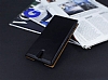 Sony Xperia C5 Ultra Gizli Mknatsl ift Pencereli Siyah Deri Klf - Resim: 2