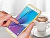 Eiroo Samsung Galaxy Note 5 Metal Kenarl Beyaz Rubber Klf - Resim: 3