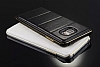 Eiroo Samsung Galaxy Note 5 Metal Kenarl Bubble Kahverengi Deri Klf - Resim: 7