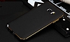 Eiroo Samsung Galaxy Note 5 Metal Kenarl Siyah Rubber Klf - Resim: 2