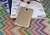 Samsung Galaxy Note Edge Ultra nce Deri Gold Silikon Klf - Resim: 1