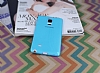 Samsung Galaxy Note Edge Ultra nce effaf Mavi Silikon Klf - Resim: 1