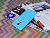 Samsung Galaxy Note Edge Ultra nce effaf Mavi Silikon Klf - Resim: 2