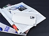 Eiroo Samsung Galaxy Note Edge Vantuzlu Pencereli Beyaz Deri Klf - Resim: 3