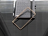 Eiroo Samsung Galaxy On7 Gold izgili Round Metal Bumper ereve Gold Klf - Resim: 1
