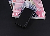 Samsung Galaxy S5 mini Gizli Mknatsl nce Yan Kapakl Siyah Deri Klf - Resim: 2