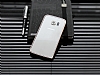 Eiroo Samsung Galaxy S6 Edge Gold izgili Round Metal Bumper ereve Silver Klf - Resim: 5