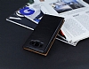 Samsung Galaxy Grand Max Gizli Mknatsl ift Pencereli Siyah Deri Klf - Resim: 2