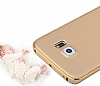 Eiroo Samsung Galaxy S6 Edge Plus Metal Kenarl Gold Klf - Resim: 1
