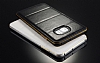 Eiroo Samsung Galaxy S7 Edge Metal Kenarl Bubble Siyah Deri Klf - Resim: 1