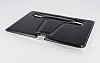 Eiroo Samsung Galaxy Tab 4 10.1 Standl Siyah Deri Klf - Resim: 2