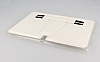Eiroo Samsung Galaxy Tab S 10.5 Standl Beyaz Deri Klf - Resim: 2
