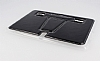 Eiroo Samsung Galaxy Tab S 10.5 Standl Siyah Deri Klf - Resim: 2