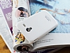 Eiroo Samsung i8160 Galaxy Ace 2 Sert Parlak Beyaz Rubber Klf - Resim: 1