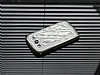 Eiroo Samsung Galaxy Grand Duos Silver Metal Kenarl Gri Rubber Klf - Resim: 2